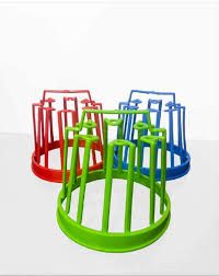 Kenpoly Plastic Glass Stand – Portable and Convenient Holder for Up to 6 Glasses – Ideal for Home & Outdoor Use