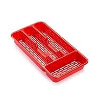 Kenpoly Plastic Cutlery Tray – Durable, Multi-Compartment Organizer for Kitchen Drawers, Keeps Spoons, Forks & Knives Neatly Arranged, Easy to Clean