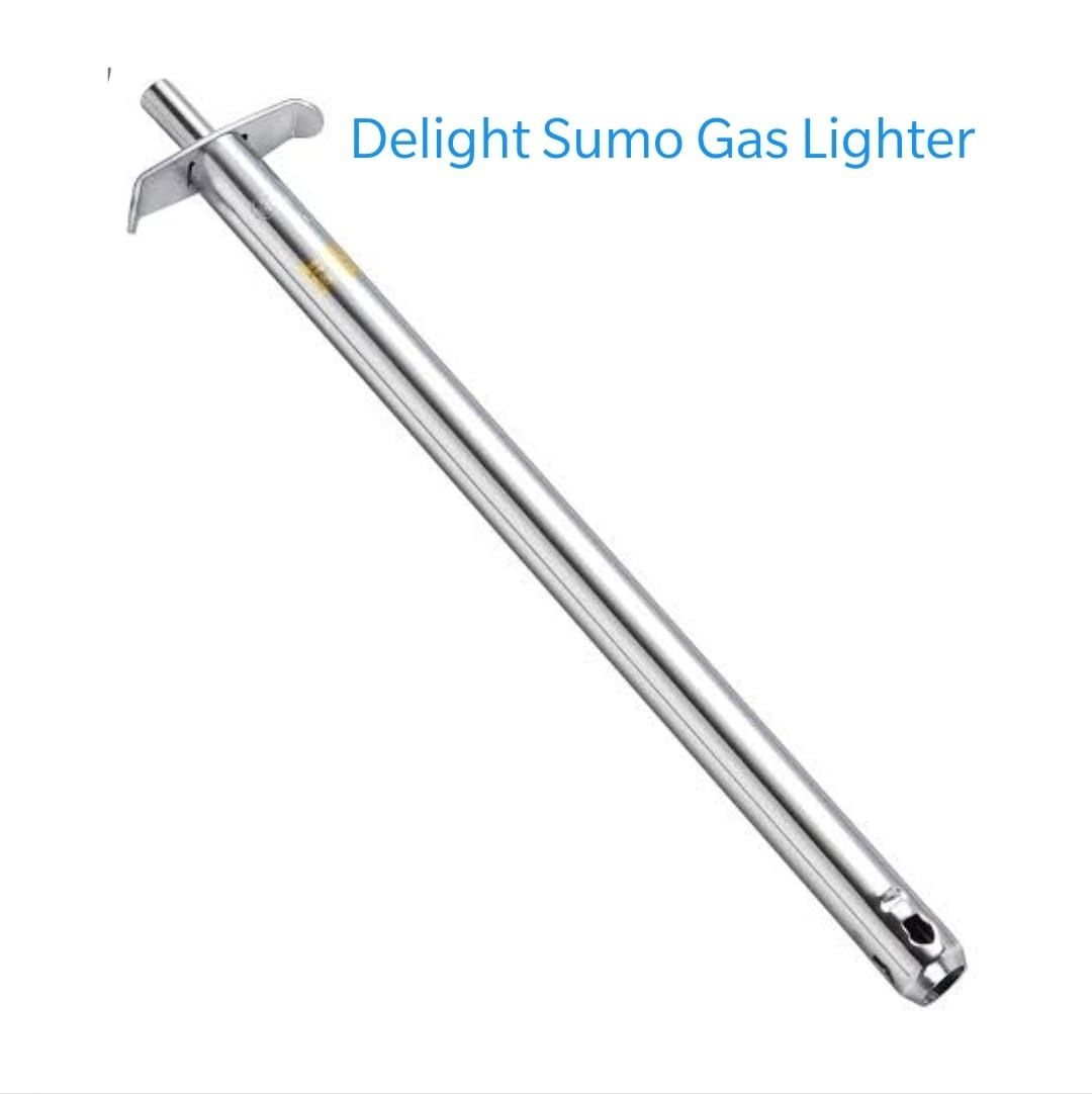 Delight Stainless Steel Sumo Gas Lighter – Durable, Stylish Gas Lighter for Safe Ignition, Ideal for Kitchen, BBQ, or Outdoor Use