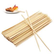 Bamboo Skewers – Natural Wooden Sticks for Grilling, BBQ, Fruit, or Crafts – Smooth Finish, Easy to Use – Available in 15cm, 20cm, 25cm, and 30cm – Pack of 50