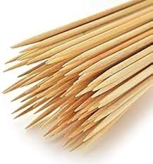 Bamboo Skewers – Natural Wooden Sticks for Grilling, BBQ, Fruit, or Crafts – Smooth Finish, Easy to Use – Available in 15cm, 20cm, 25cm, and 30cm – Pack of 50