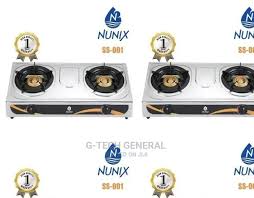 Double Burner Gas Cooker SC002 Nunix – Compact and Efficient, Ideal for Small Kitchens, Adjustable Flame Control for Versatile Cooking