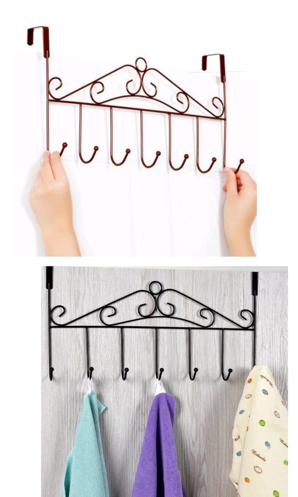 Over the Door Hook/Hanger – Convenient and Space-Saving Storage Solution for Home, Office & Bathroom, Holds Coats, Towels, Bags & More