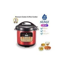 Nunix 5L Multi-Functional Electric Pressure Cooker – Cook Faster, Eat Healthier & Safer | 5-Liter Programmable Electric Cooker for Healthy Meals