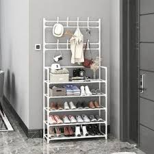 All-In-1 Shoe Rack/Coat Rack/Cap Scarf Bag Clothes Hanger – Durable Multi-Layer Organizer for Shoes, Coats, Bags, Caps, and Scarves, Waterproof & Rust-Proof
