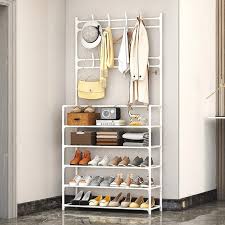 All-In-1 Shoe Rack/Coat Rack/Cap Scarf Bag Clothes Hanger – Durable Multi-Layer Organizer for Shoes, Coats, Bags, Caps, and Scarves, Waterproof & Rust-Proof