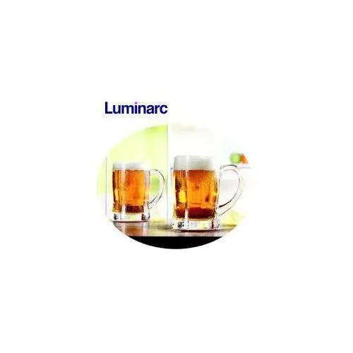 Luminarc 6PCS Premium Clear Glass Beer Mugs – 500ml Sturdy Crystal-Clear Mugs for Beer, Soda, Cocktails, and More, Perfect for Homes, Parties, and Bars