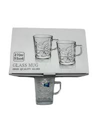 6 Pieces Irish Coffee Glasses – Clear Glass Cups with Handles, High-Base Latte and Footed Coffee Mugs for Hot and Cold Beverages