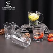 6 Pieces Irish Coffee Glasses – Clear Glass Cups with Handles, High-Base Latte and Footed Coffee Mugs for Hot and Cold Beverages