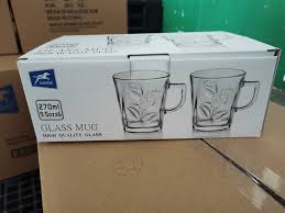 6 Pieces Irish Coffee Glasses – Clear Glass Cups with Handles, High-Base Latte and Footed Coffee Mugs for Hot and Cold Beverages