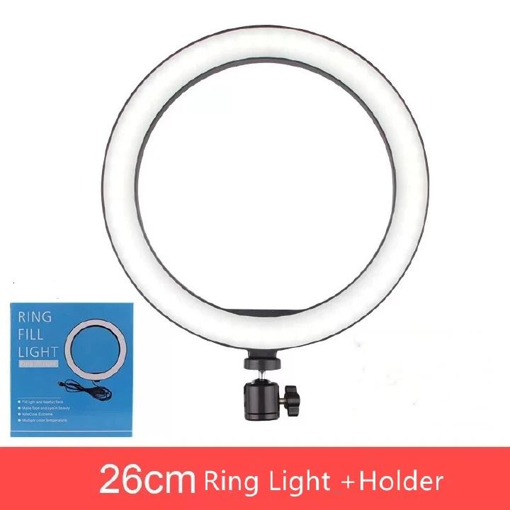 Tiktok mobile live broadcasting anchor beauty LED ring light portable tripod stand selfie telescopic bracket phone holder with adjustable brightness for flawless live streaming and selfies.