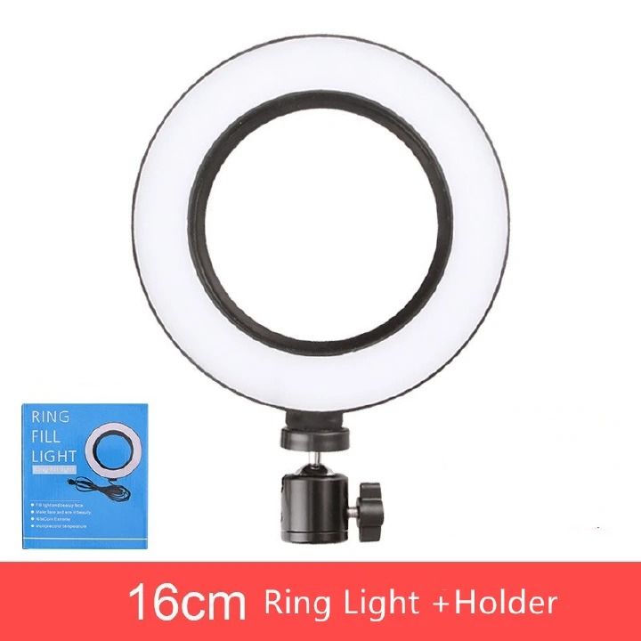 Tiktok mobile live broadcasting anchor beauty LED ring light portable tripod stand selfie telescopic bracket phone holder with adjustable brightness for flawless live streaming and selfies.