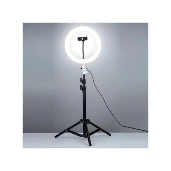 3 coloured 8-inch ring light tripod for selfies, makeup, and studio lighting with adjustable 2.1m stand, perfect for content creators, vloggers, and professional photography setups