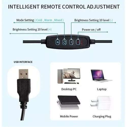 3-Mode Ring Light with Stand & Remote Control – Holds 3 Phones, Adjustable Dimming for Perfect Lighting Every Time, Ideal for Streaming, Vlogging, Makeup, and Photography