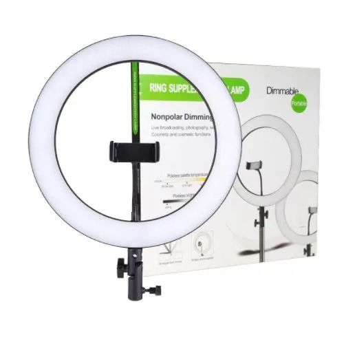 Round 10" & 14" Selfie Ring Fill Light with Adjustable Stand for Live Streaming, Makeup, Vlogging, and Video Recording, Dimmable Circle Lamp with Tripod for Bright, Even Lighting