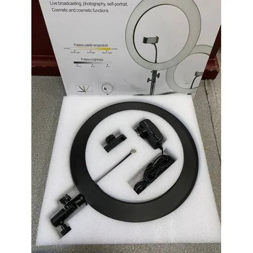 Round 10" & 14" Selfie Ring Fill Light with Adjustable Stand for Live Streaming, Makeup, Vlogging, and Video Recording, Dimmable Circle Lamp with Tripod for Bright, Even Lighting