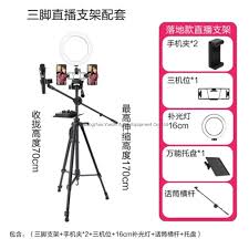 5-in-1 Ring Light with Adjustable Phone Holder, Professional Microphone Stand, Selfie Light for YouTube, TikTok, Live Streaming, Makeup, Vlogging, Video Recording, Studio Lighting Kit