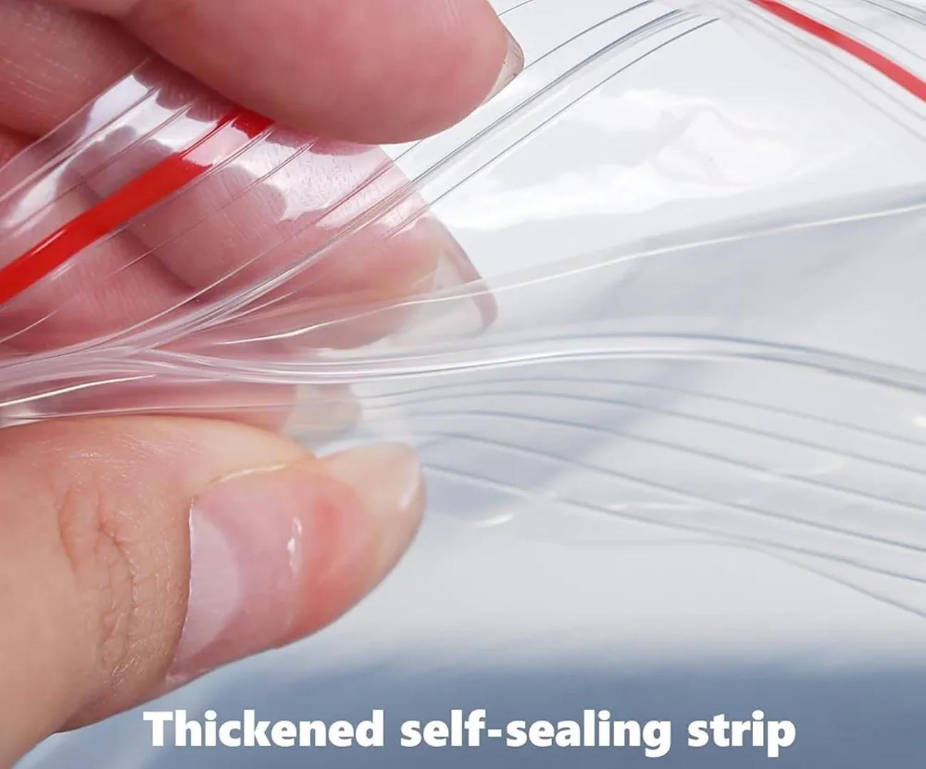 100 pcs Zip Bags I Ziplock Bags with Zip 1kg Robust Pack of 100 I Plastic Bags I Reusable Ziplock Bags I Poly Bags for Organising Zip Bags Packing Films