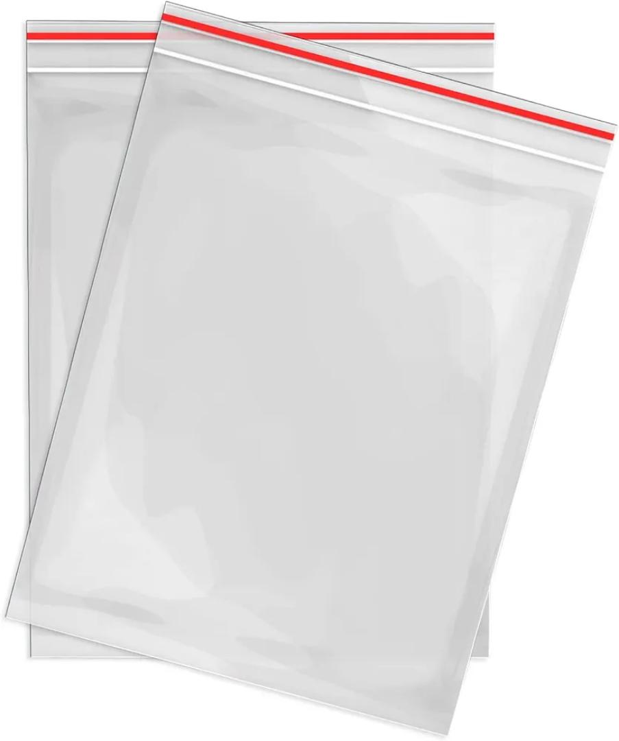 100 pcs Zip Bags I Ziplock Bags with Zip 1kg Robust Pack of 100 I Plastic Bags I Reusable Ziplock Bags I Poly Bags for Organising Zip Bags Packing Films