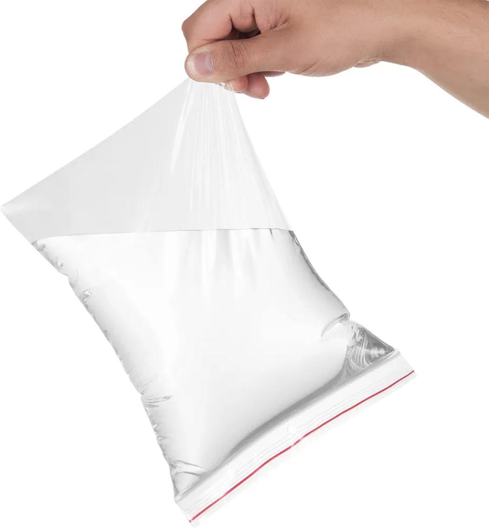 100 pcs Zip Bags I Ziplock Bags with Zip 1kg Robust Pack of 100 I Plastic Bags I Reusable Ziplock Bags I Poly Bags for Organising Zip Bags Packing Films