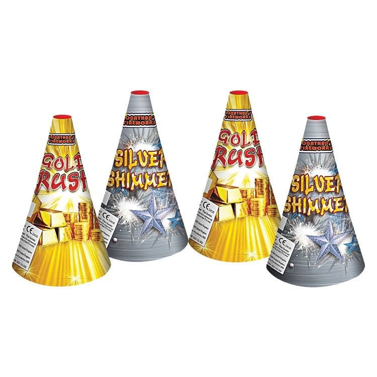 Silver Water Cone Fountain Fireworks