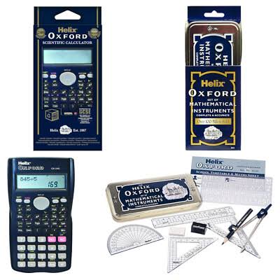 3 in 1 School Pack - 1Pc Casio Fx 82ms Calculator, 1Pc Oxfords Geometric / Mathematical Set, 1Pc Four Figure Table / Mathematical Table / Log book