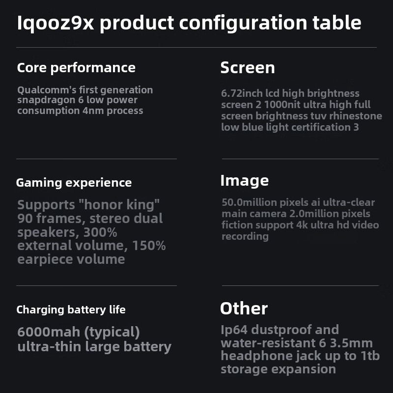 vivo iQOO Z9x new 5G smart photo phone 6000mAh big battery official flagship shop official website genuine