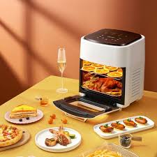 🍡 Fry, Bake, and grill 🥏15 Ltrs Extra Large Capacity Air Fryer oven – Healthy Multicooker, bake, grill, roast, fry😎TASTE THE FEELING😎.360° high-speed hot air circulation. 
Safe and non-toxic
Good