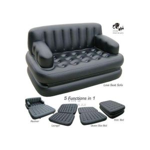 🧏‍♀️RELAX IN STYLE 🧏‍♀️🤑Best Ways 5in1 Inflatable Multifunction sofa-bed with manual pump.Versatile Design: Transforms from a chic sofa to a spacious double bed.
Durable Construction: Sturdy coil-b