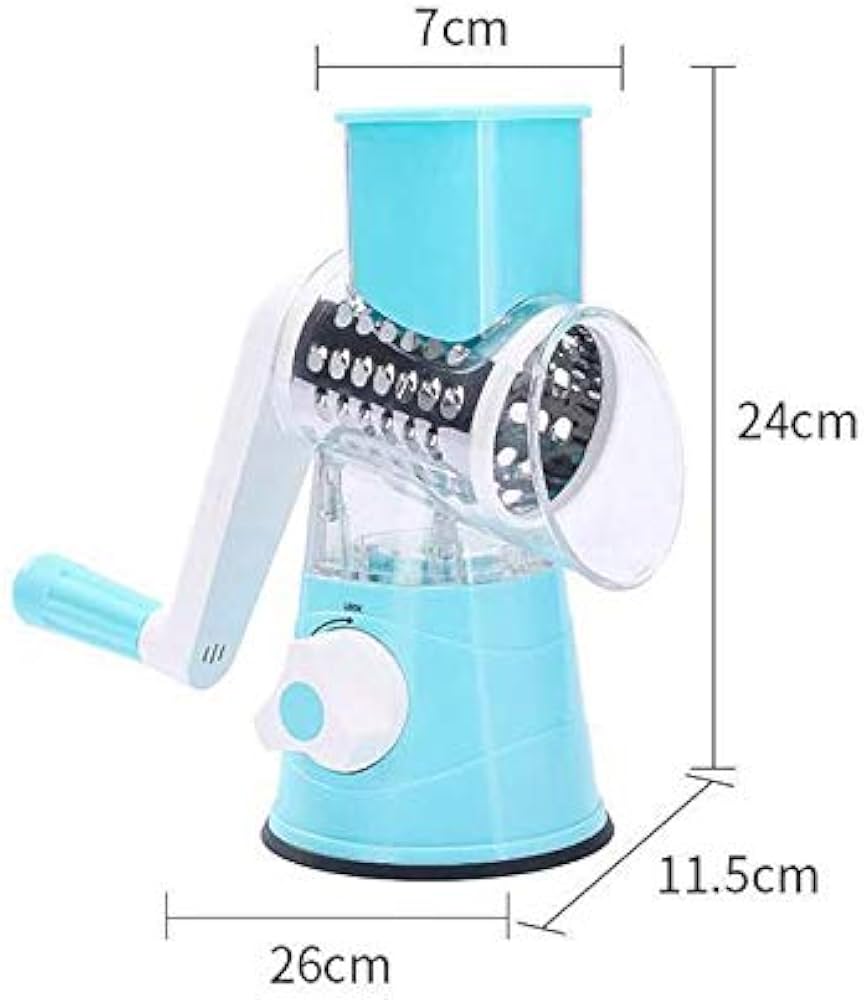 🌿Satisfaction Guaranteed 🔹️Multipurpose Rotary Drum Grater Chopper Vegetable Cutter Slicer Potato Cheese Shredder.Powerful non-slip suction feet for stability with easy release tabs
Quick and effort