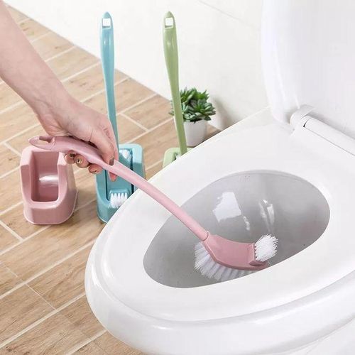 Double Sided Toilet Brush And Holder.Professional cleaning set with dense bristles and strong handle, you can reach hard-to-reach areas with perfect cleaning results.
Unique brush head