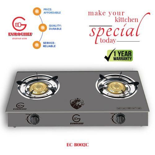 ☑️🪄Cook To Perfection 🪄✔️Eurochef Glass Gas Stove, 2 Burners Gas Cooker, Table Top.Auto ignition-no battery need for easy usage.
Light dark gray powder color diamond cut design
8 mm toughened glass