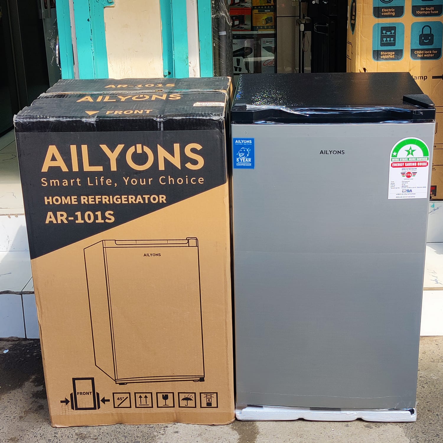 CRAZY OFFER🦋AILYONS 90L Single Door Fridge AR-101S Compact, Energy Saving, Fast Cooling Refrigerator😶‍🌫️designed for reliability, low power consumption, and compact convenience. Perfect for homes,