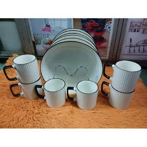 2026 HOT SALE |! HIGH QUALITY! Ceramic 12-piece japanese Dinner Set, 6 PCs mugs 6 PCs dinner plates. Buy this very beautiful and luxurious dinner set and you will enjoy your meal.