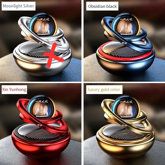 🛒🥳PREMIUM Car Interior Dashboard Air Freshener Rotating Aromatherapy Rotating Refillable Air Purifier for Car Interior Dashboard Autorotation Decoration Accessories🔥High-Speed & Silent : Car freshe