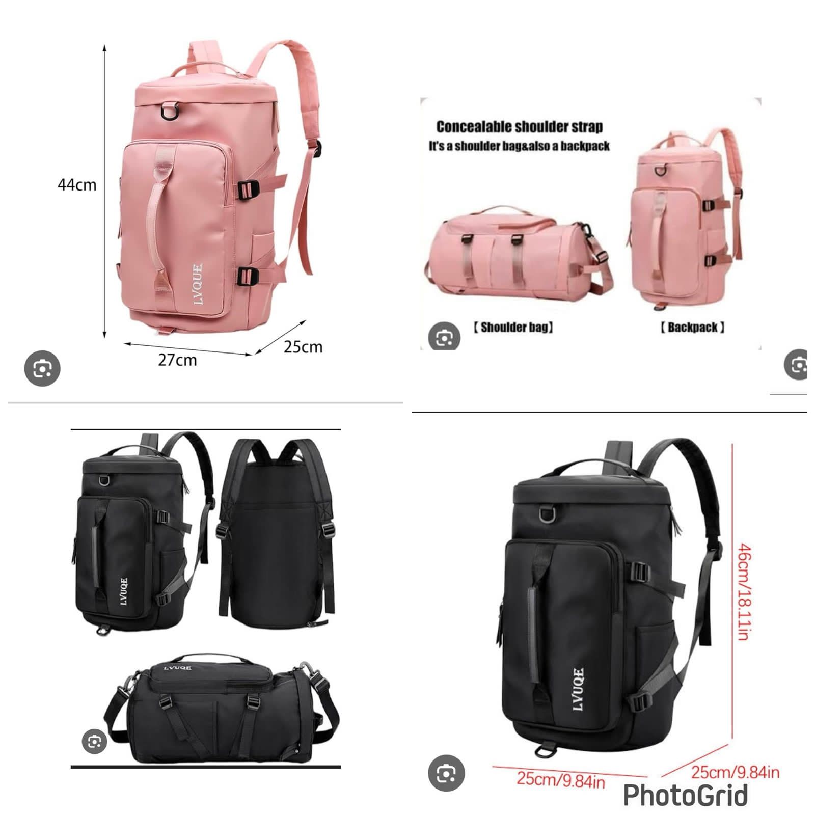 🔥🔥Multifunction/ Unisex Travel Bag
▪️Occasion: hiking, camping, cycling, mountaineering, travel climbing,gym, shopping.
▪️ Lightweight and stylish,
▪️ Built-in multiple storage bags.
▪️ Separate sho