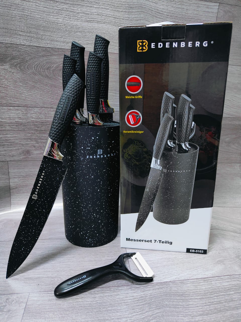 Edenberg knife set 
White and Black