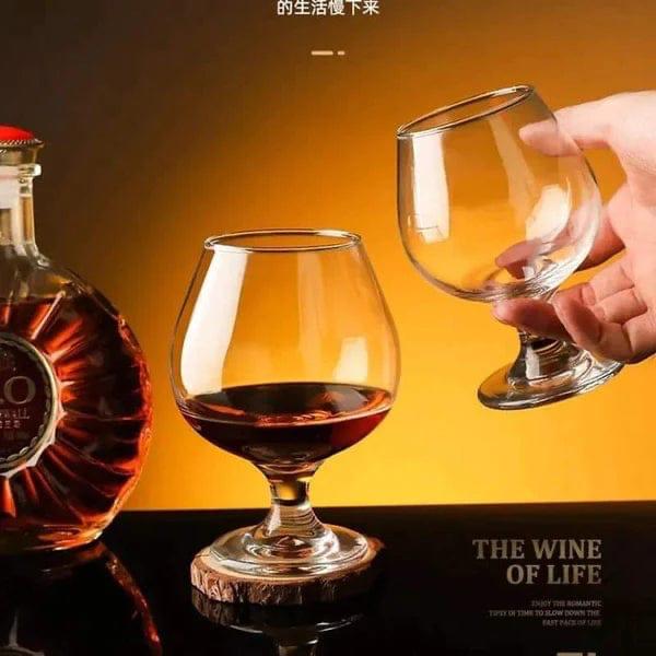 COGNAC GLASSES. 6pcs Gold Brandy cognac glasses set, For serving whisky, wine etc, Easy to clean, Durable glass material, Adorable and executive