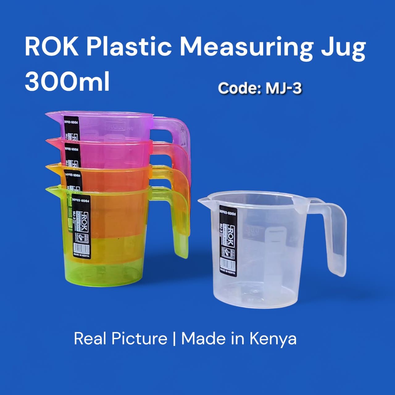 5PCS ROK Plastic Measuring Jug – 300ml
Measure with ease and precision using the ROK Plastic Measuring Jug – 300ml. Made from high-quality, food-grade plastic, this jug is lightweight, durable,
