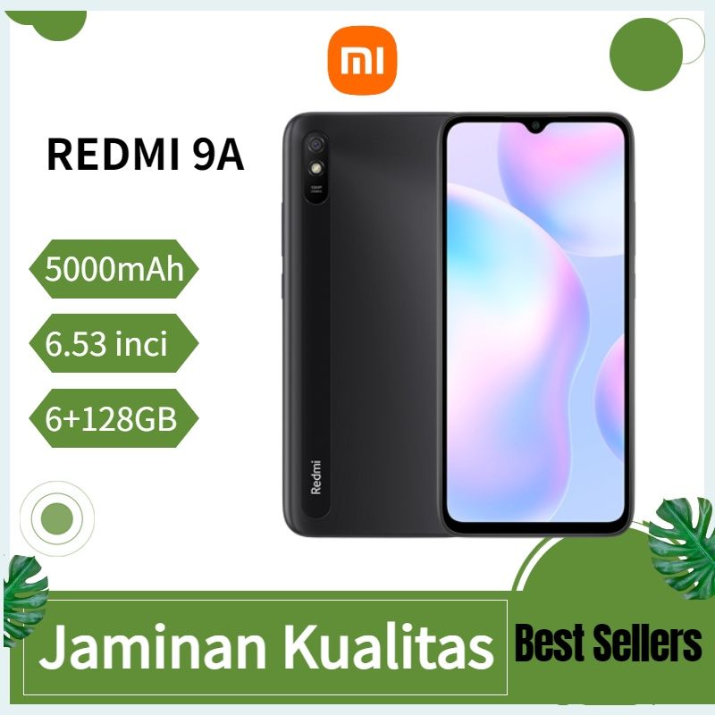 REFURBISHED REDMI 9A DISPLAY 6.6 INCHES 6GB RAM 128GB ROM 5000MAH BLACK 13MP BACK CAMERA WITH ACCESSORIES