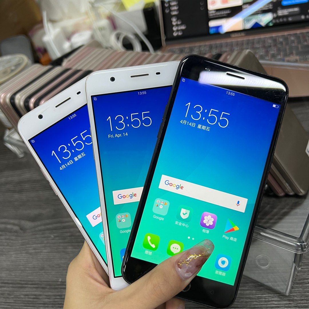 Refurbished oppo A57 3gb ram 32gb rom front camera 16mp display 5.2 inch gold and black with 3 months warranty