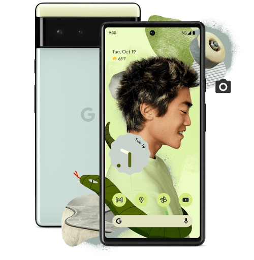 REFURBISHED CLEAN 99% GOOGLE PIXEL 6 128GB  SIM/E-SIM 6.4 INCHES 8GB RAM 128GB ROM DUAL REAR CAMERA 50MP + 12MP FRONT CAMERA 8MP BATTERY CAPACITY 4614 Mah