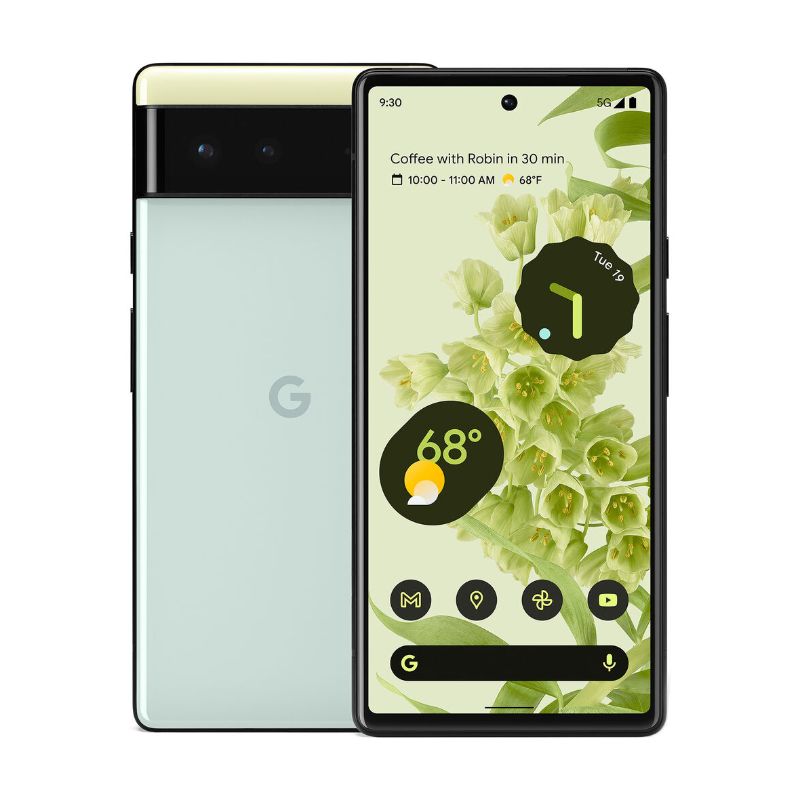 REFURBISHED CLEAN 99% GOOGLE PIXEL 6 128GB  SIM/E-SIM 6.4 INCHES 8GB RAM 128GB ROM DUAL REAR CAMERA 50MP + 12MP FRONT CAMERA 8MP BATTERY CAPACITY 4614 Mah
