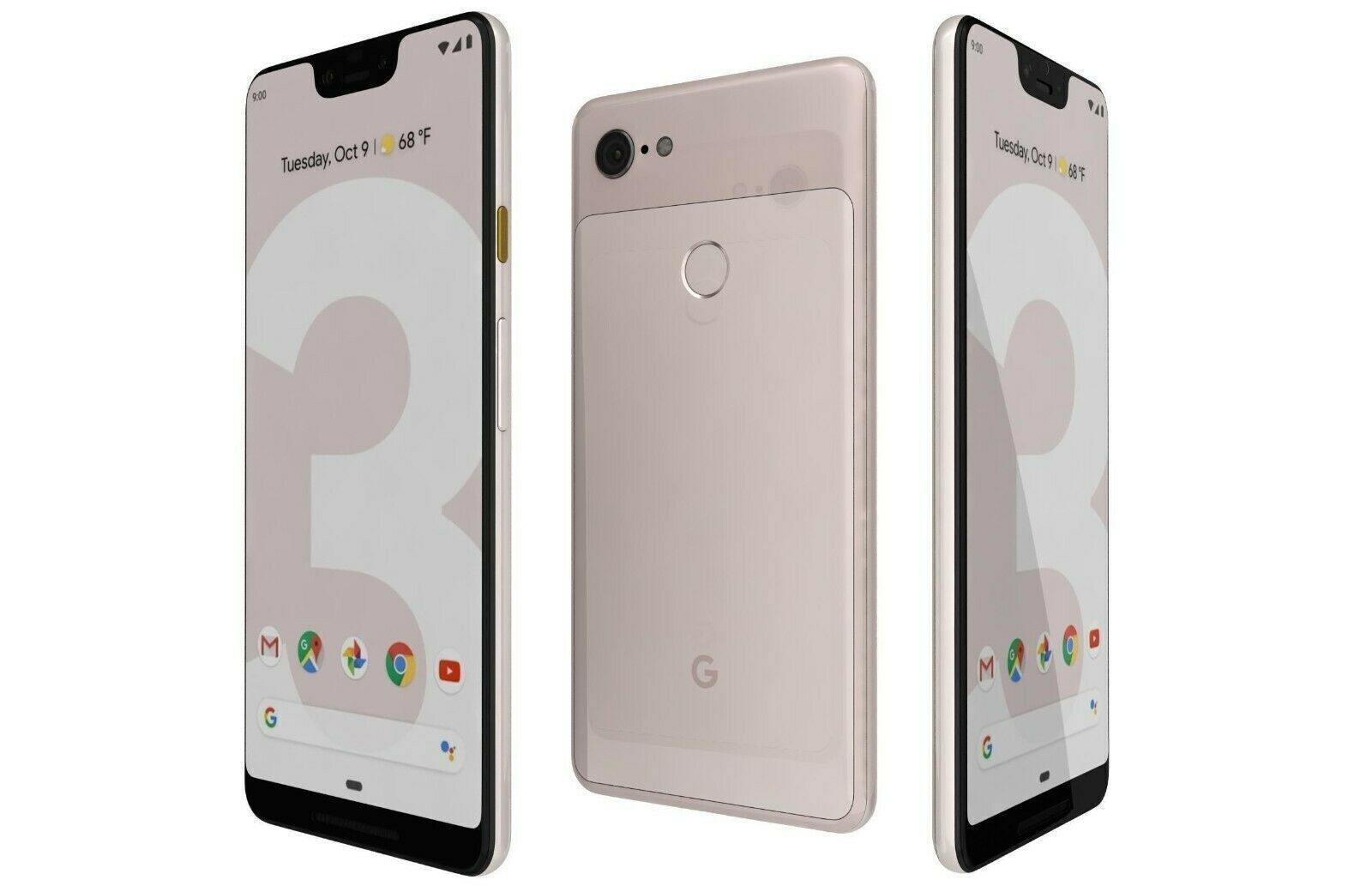 REFURBISHED GOOGLE PIXEL 3XL 4GB RAM 128GB WHITE 6.3 INCHES DUAL FRONT CAMERA 8MP + 8MP 99% SUPER  CLEAN