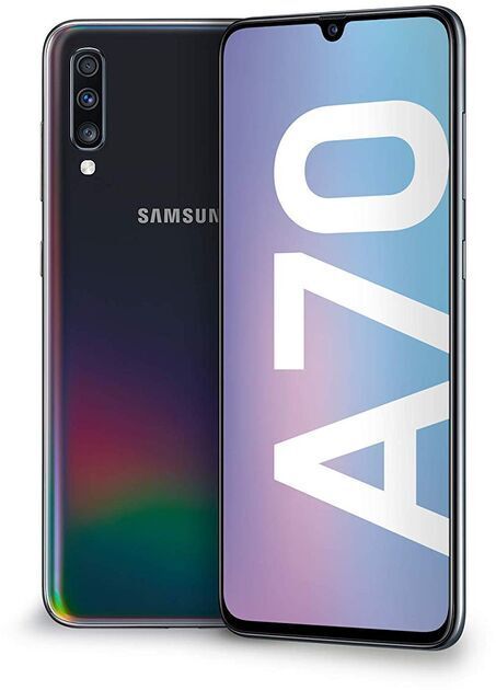 REFURBISHED SAMSUNG A70 6GB RAM 128GB ROM BLACK DISPLAY 6.7 INCHES TRIPPLE BACK CAMERA 32MP + 8MP + 5MP BATTERY CAPACITY 4500 MAH