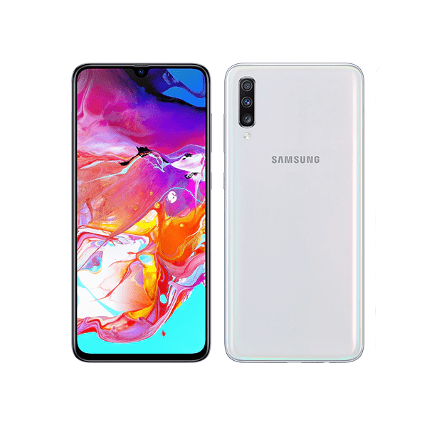 REFURBISHED SAMSUNG A70 6GB RAM 128GB ROM BLACK DISPLAY 6.7 INCHES TRIPPLE BACK CAMERA 32MP + 8MP + 5MP BATTERY CAPACITY 4500 MAH