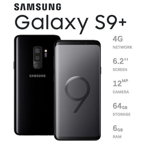 SAMSUNG GALAXY S9+DISPLAY 6.20 INCHES 64GB ROM and 6GB RAM REAR CAMERA  12MP FRONT CAMERA 8MP LILAC PURPLE
