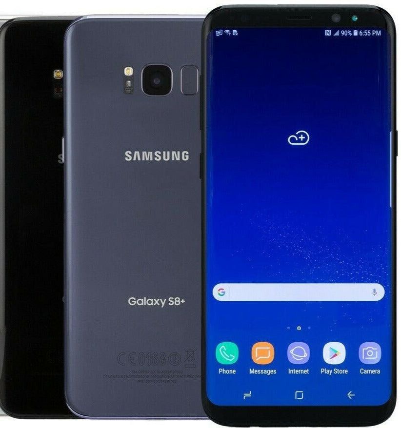 REFURBISHED SAMSUNG S8 PLUS 128GB ROM 4GB RAM BLACK SINGLE SIM DISPLAY 6.2 INCHES REAR CAMERA 12MP ANDROID 9 BLACK