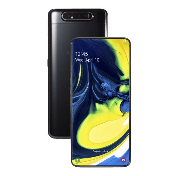 REFURBISHED SAMSUNG A80 128GB ROM 8GB RAM BLACK DISPLAY 6.7 INCHES REAR ROTATING CAMERA 48MP + 8MP ANDROID 9