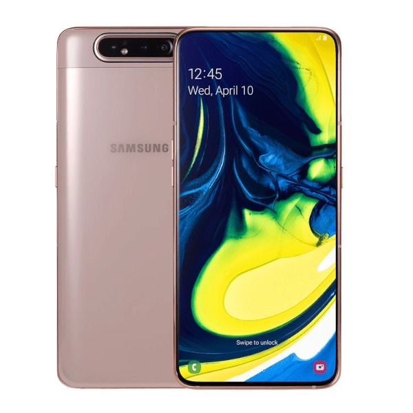 REFURBISHED SAMSUNG A80 128GB ROM 8GB RAM BLACK DISPLAY 6.7 INCHES REAR ROTATING CAMERA 48MP + 8MP ANDROID 9